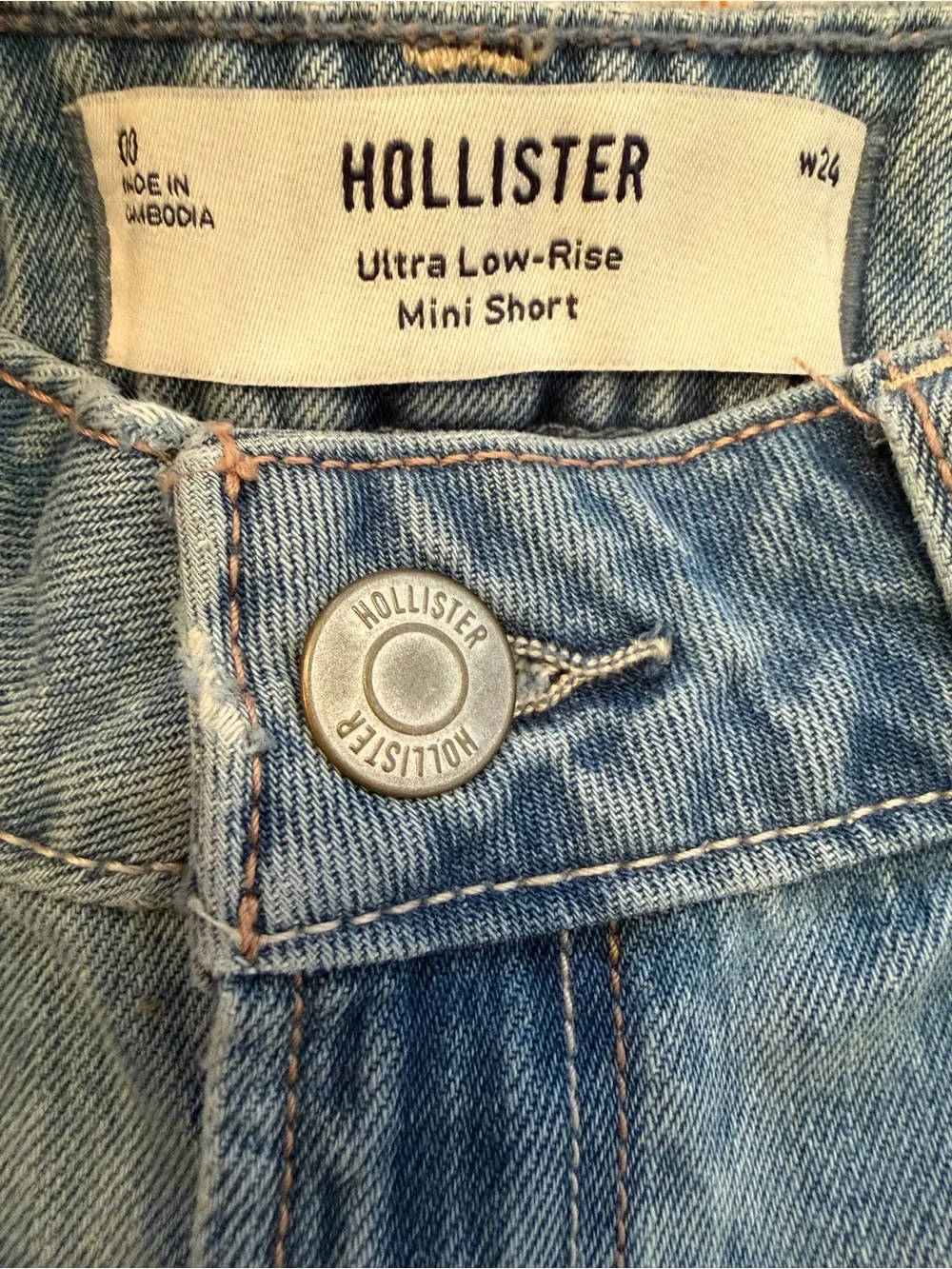 Hollister Light Wash Denim Cutoff Shorts